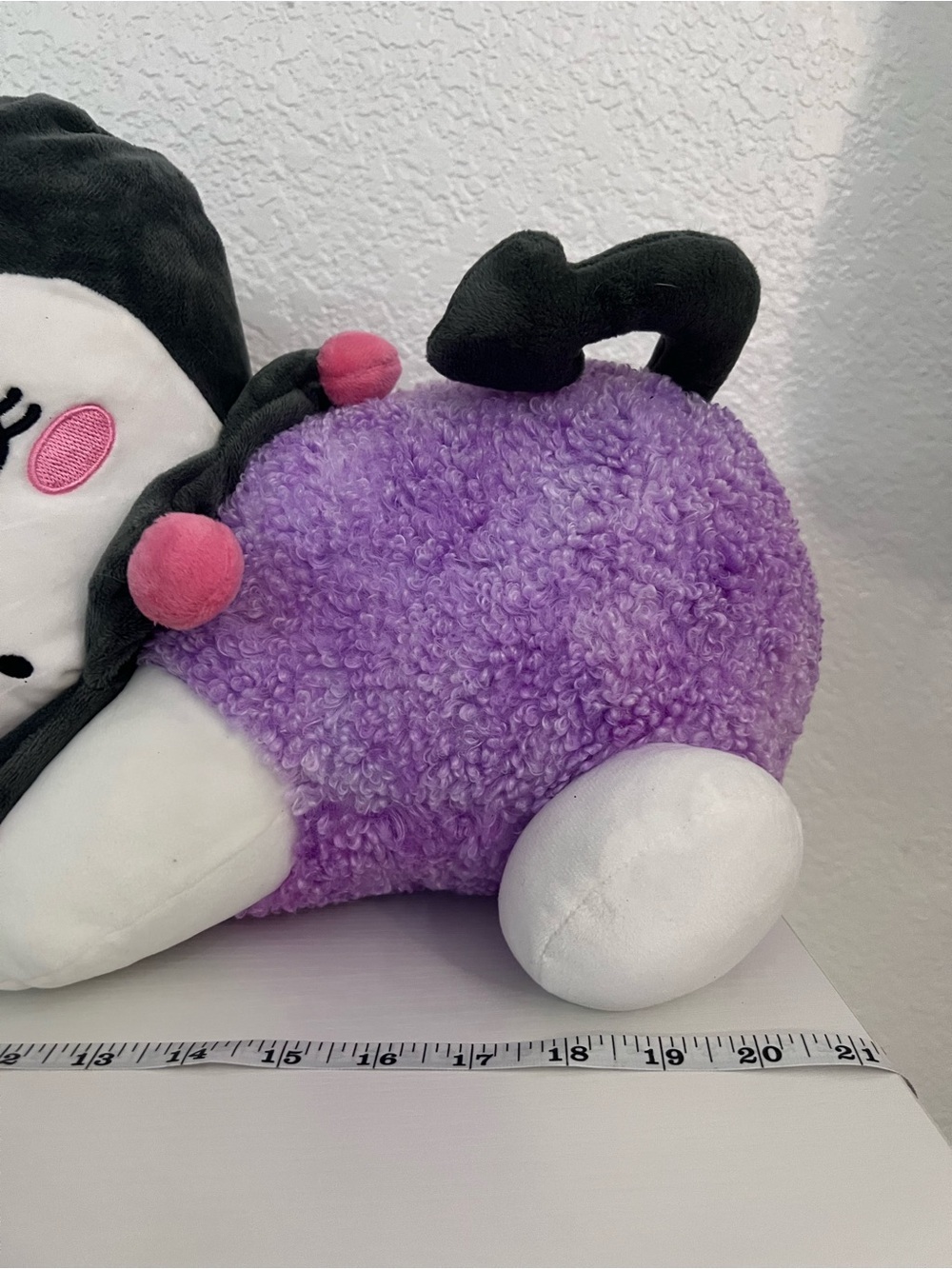 Large Kuromi Sleeping Plush Purple Sherpa Sanrio Stuffed Animal Plushie - Picture 6 of 6